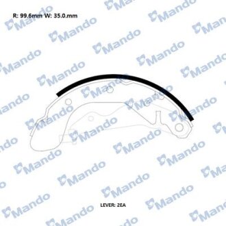 Комплект гальмівних колодок MANDO RMLD07