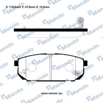 Колодки гальм. MANDO RMPK21NS