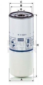 Фільтр масла TRUCK RENAULT 520 13- MANN W11020/1