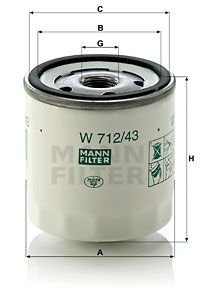 Фільтр масла MANN W7124310 (фото 1)