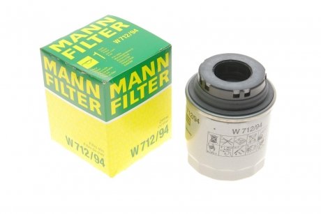 Фильтр масляный VAG 1.2-1.4 TSI 07- (выр-во) MANN W712/94 (фото 1)