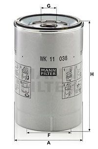 Фільтр палива MANN WK11038Z (фото 1)