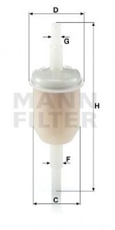 Фильтр топлива, Фильтр, система вентиляции картера MANN WK312 (фото 1)