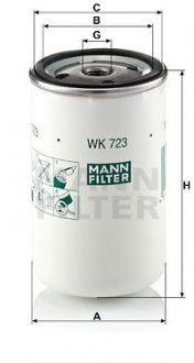 Фільтруючий елемент MANN WK 723 (10) (фото 1)