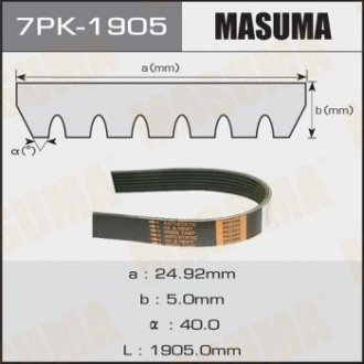 Ремінь MASUMA 7PK1905 (фото 1)