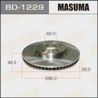 Диск гальмівний (Кратно 2 шт) MASUMA BD1229 (фото 1)