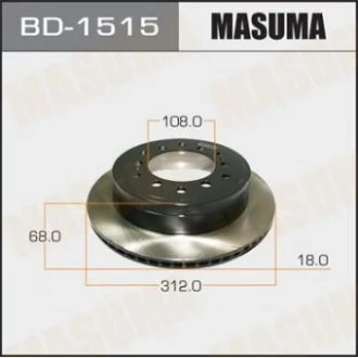 Диск тормозной задний Lexus GX460 (09-)/ Toyota Land Cruiser Prado (09-) (Кратно MASUMA BD1515