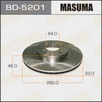Диск гальмівний передній Honda Civic (06-12) (Кратно 2 шт.)) MASUMA BD5201 (фото 1)