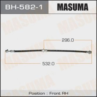 Шланг тормозной MASUMA BH5821