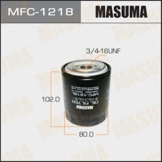 Фільтр оливний Nissan Almera, Primera (-02) 1.4, 1.6 MASUMA MFC1218 (фото 1)