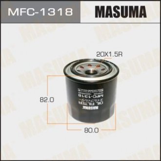 Фільтр оливний Mitsubishi Pajero (00-), Pajero Sport (-09) 3.0, 3.5 MASUMA MFC1318