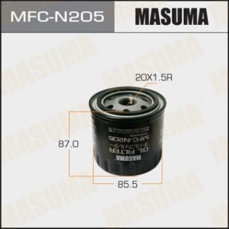 Фільтр оливний Nissan Pathfinder (10-14)/ Renault Laguna III (08-15), Scenic III (09-16) 3.0 D MASUMA MFCN205 (фото 1)