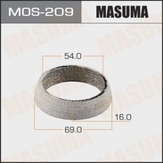 Кільце глушника графітове (54x69x16) MASUMA MOS209 (фото 1)