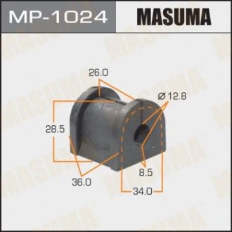 Втулка стабілізатора заднього Mitsubishi Lancer (03-09) (Кратно 2 шт) MASUMA MP1024 (фото 1)