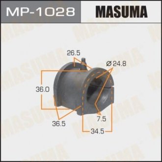 Втулка стабілізатора переднього Mitsubishi Lancer (00-09) (Кратно 2 шт) MASUMA MP1028 (фото 1)