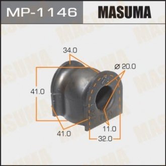 Втулка стабілізатора переднього Honda CR-V (06-13), Jazz (09-11) (Кратно 2 шт) MASUMA MP1146 (фото 1)