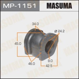 Втулка стабілізатора переднього Honda Civic (05-) (Кратно 2 шт) MASUMA MP1151 (фото 1)