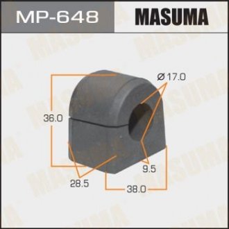 Втулка стабілізатора переднього Subaru Forester (-07) (Кратно 2 шт) MASUMA MP648 (фото 1)