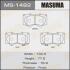 Колодка гальмівна передня Mitsubishi Pajero (06-)/ Toyota Hilux (11-), Land Cruiser Prado (02-09) MASUMA MS1482 (фото 1)