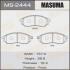 Колодка гальмівна передня Infiniti FX 35 (05-10)/ Nissan Murano (04-16), Pathfinder (05-14)/ Renault Koleos (08-) MASUMA MS2444 (фото 1)
