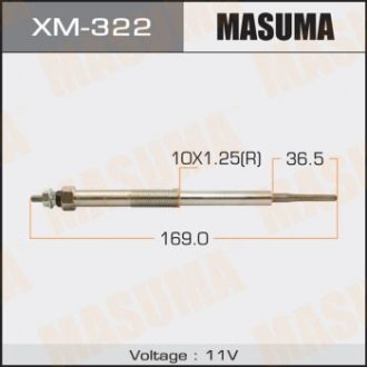 Свеча накаливания \\\\ pm-168.11v /4m41 di (1/10/100) MASUMA XM322 (фото 1)