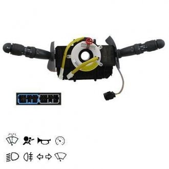 Перемикач комбінов. під кермом (Сигнал, склоочисники, фари) IVECO DAILY III 05.99-07.07 MEAT&DORIA 23012 (фото 1)