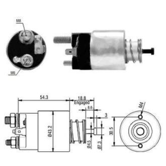 Соленоїд стартера (12В) HYUNDAI ATOS, GETZ, I10 I, KIA PICANTO I 1.0/1.1 02.98-12.13 MEAT&DORIA 46135 (фото 1)