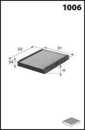 Фільтр повітря (салону) MECAFILTER ELR7196