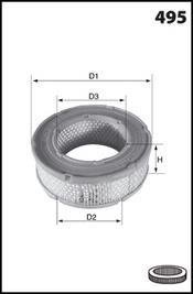 Фільтр повітряний, компрессор - подсос воздуха MECAFILTER FA3287