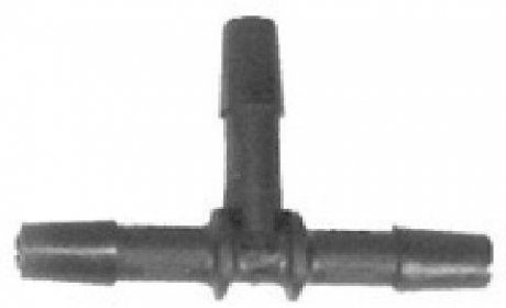 Универсальный пластиковый соединитель шлангов 6mm (T-образный).) Metalcaucho 00063 (фото 1)