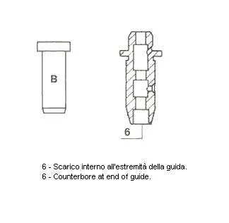 Направляюча клапана (випускний) PORSCHE 914 VW TRANSPORTER T2, TRANSPORTER T3 1.7-2.1 01.69-07.92 Metelli 011482