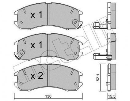 Комплект тормозных колодок, дисковый тормоз Metelli 22-0068-0 (фото 1)