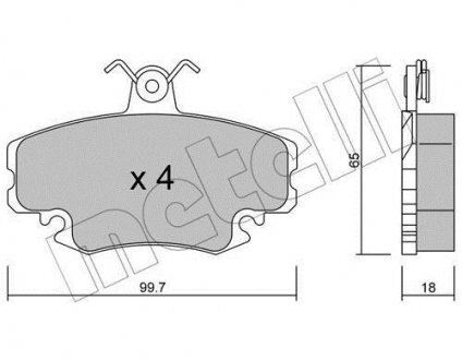 Комплект тормозных колодок, дисковый тормоз Metelli 22-0120-0 (фото 1)