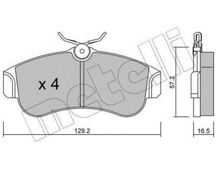 Комплект тормозных колодок, дисковый тормоз Metelli 22-0123-0 (фото 1)