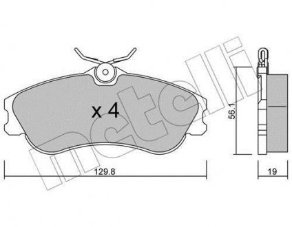 Комплект тормозных колодок, дисковый тормоз Metelli 22-0217-1 (фото 1)