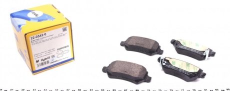 Комплект тормозных колодок, дисковый тормоз Metelli 22-0542-0 (фото 1)
