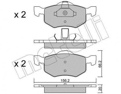 Комплект тормозных колодок, дисковый тормоз Metelli 22-0609-0 (фото 1)