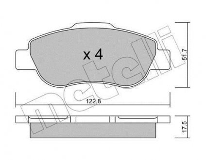 Комплект тормозных колодок, дисковый тормоз Metelli 22-0638-0 (фото 1)
