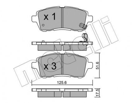 Тормозные колодки Metelli 22-0793-0