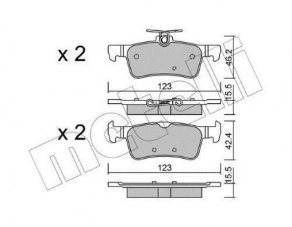 Комплект тормозных колодок Metelli 22-1042-0 (фото 1)