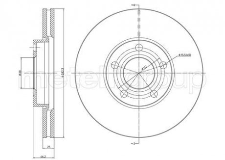 TARCZA HAM.VW PASSAT 96-98 Metelli 23-0378C