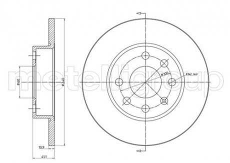 TARCZA HAM.OPEL CORSA C 00-06 Metelli 23-0568C