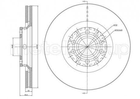 Диск тормозной Metelli 23-0726C (фото 1)