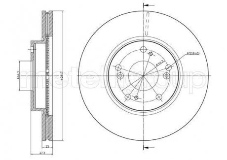 Тормозной диск Metelli 23-0932C