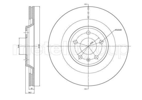 Гальмівний диск Metelli 231339C