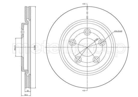 Гальмівний диск Metelli 231492C