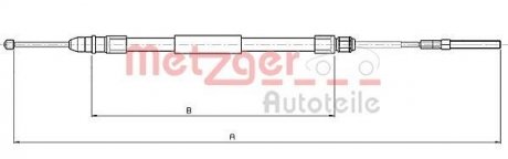 Трос ручного тормоза METZGER 104136