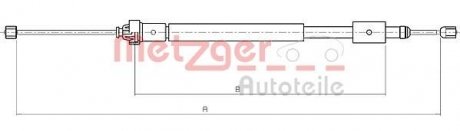 Трос ручного гальма METZGER 104707