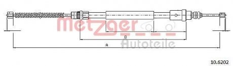 Трос, стояночная тормозная система METZGER 106202 (фото 1)