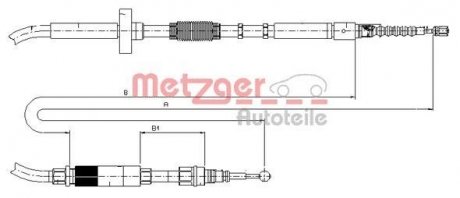 Трос ручного гальма METZGER 107531 (фото 1)